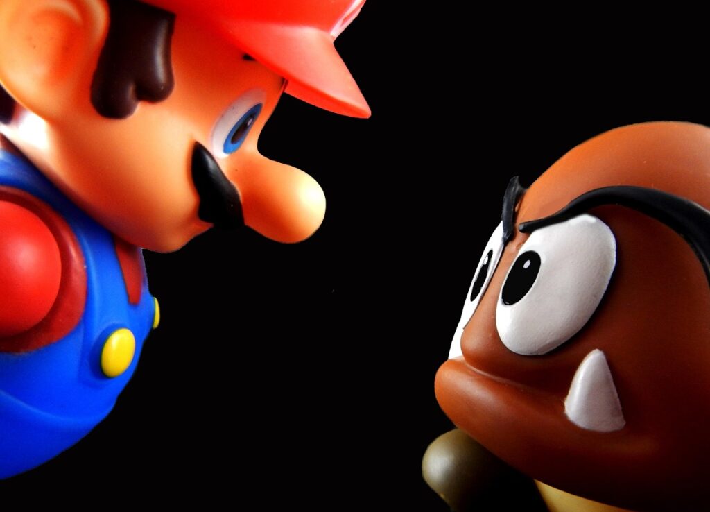 Mario et Goomba dans la biographie de Goomba
