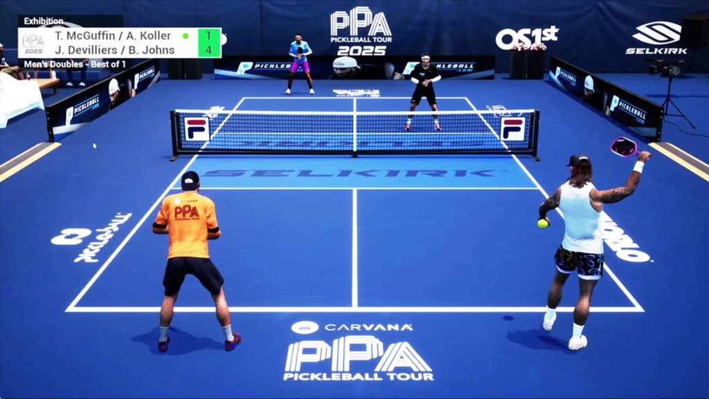 PPA Pickleball Tour 2025 représente un match en double homme