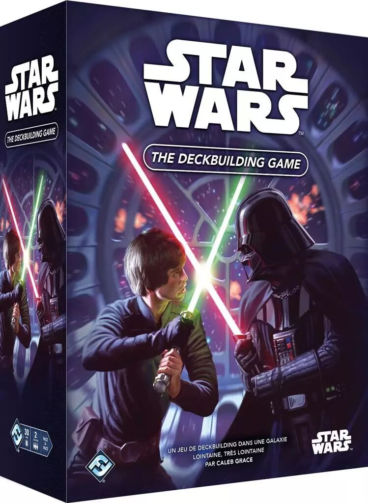Star Wars : the deckbuilding game avec Dark Vador et des sabres lasers