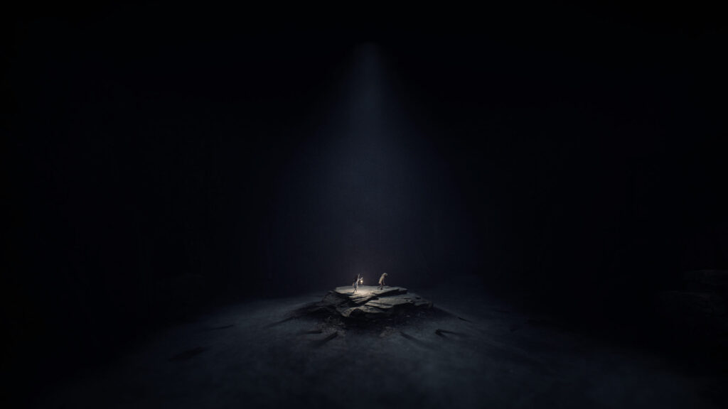 Deux jeunes enfants sur l'île de Reanimal