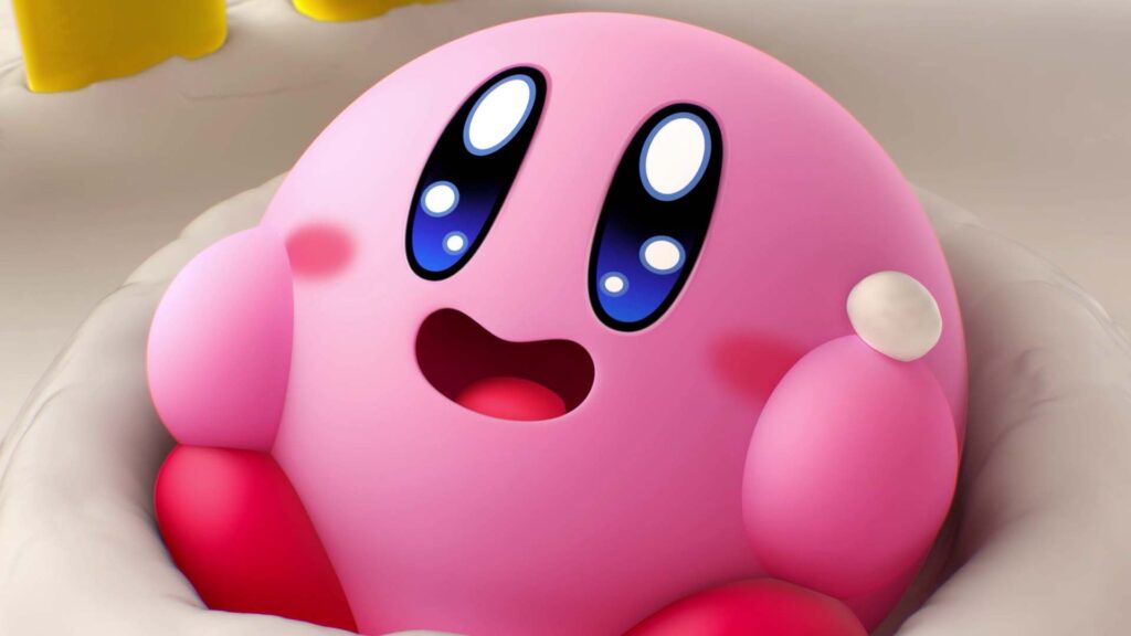 Protagonistes dans l'univers de Kirby avec bébé Kirby de Nintendo