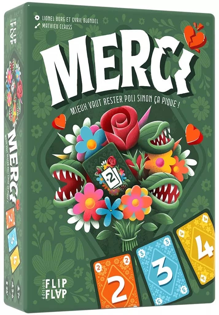 Merci défausse avec des cartes de couleurs et des règles de politesse