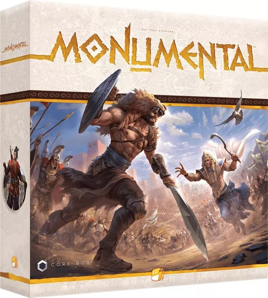 Monumental avec des guerriers romains et égyptiens