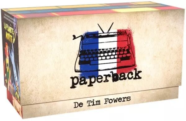 Paperback fower games avec machine à écrire et drapeau français