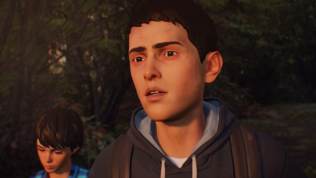 Sean Diaz, frère de Daniel dans Life is strange 2, ados dans la forêt