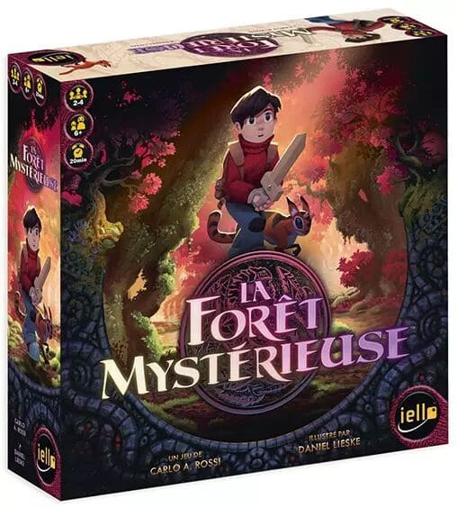 La forêt mystérieuse Iello monde fantastique avec un garçon et une épée dans les bois