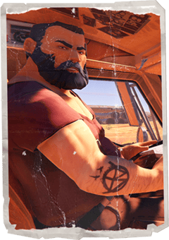 John, le conducteur de camion avec ses tatouages et ses gros muscles et sa barbe